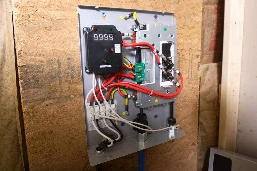 Tankless water heater electrical components